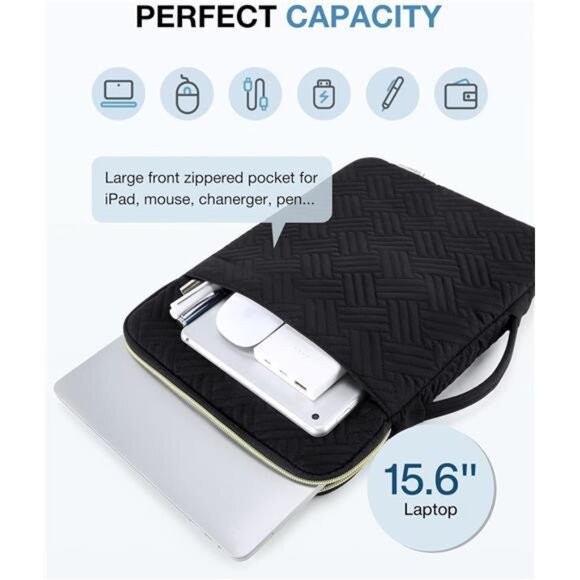 15.6 inch Laptop Sleeve Case, Compatible with 16 Inch MacBook Air Pro - Picture 6 of 7